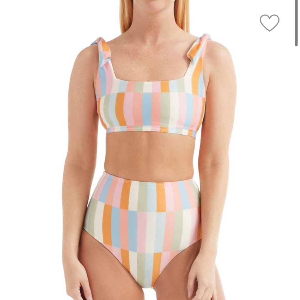 Hermoza Striped Bikini high rise